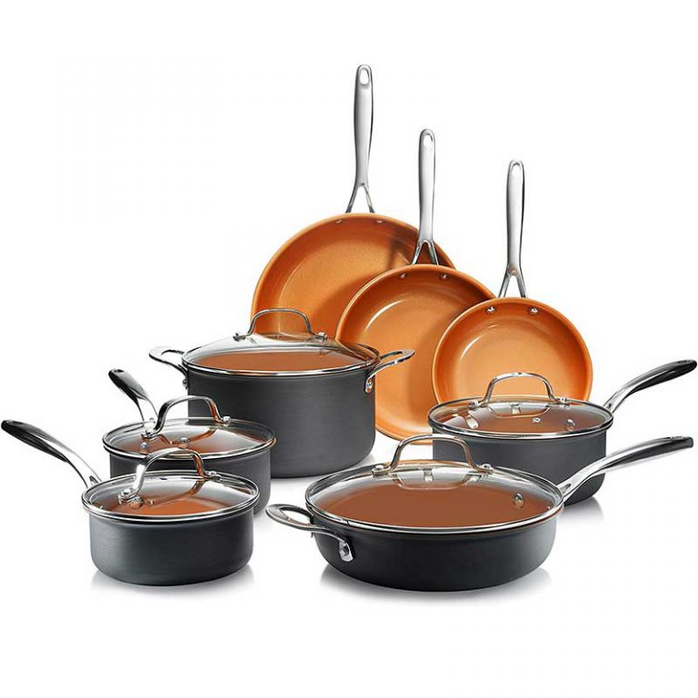 Gotham Steel Hard Anodized Pots and Pans 13 Piece Premium Cookware Set