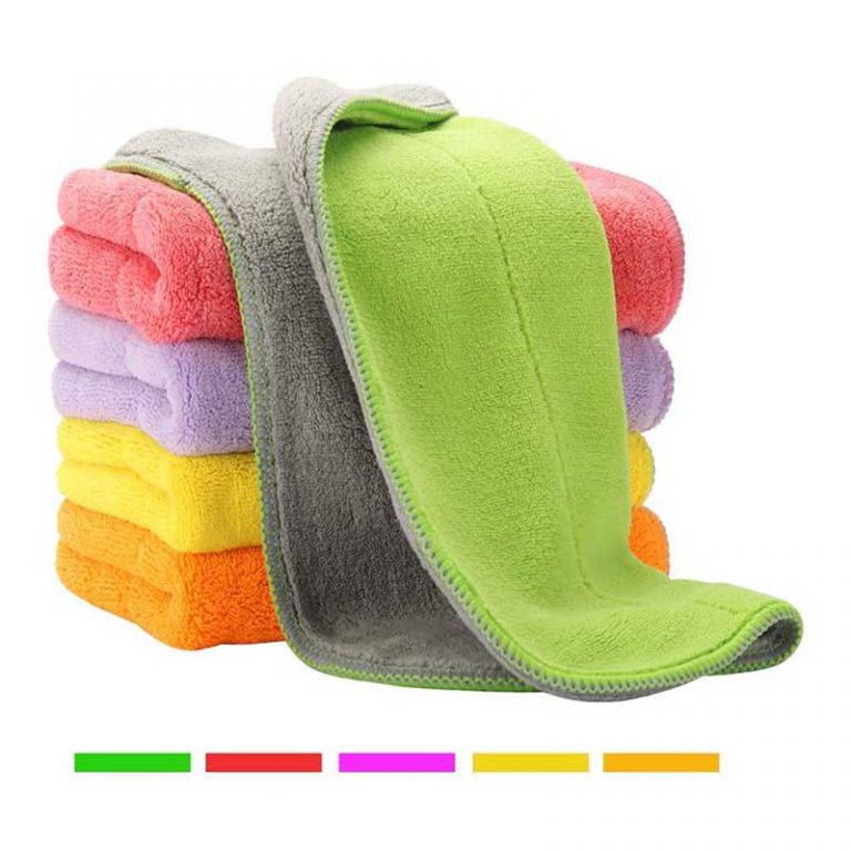 5 Extra Thick Microfiber Cleaning Cloths with 5 Bright Colors, Super