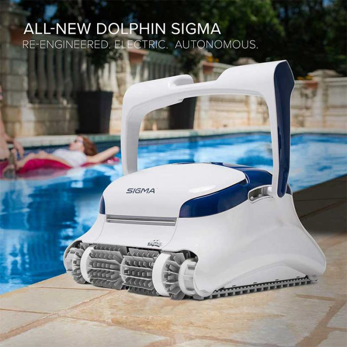 DOLPHIN Sigma Robotic Pool Cleaner with Bluetooth and Massive TopLoad
