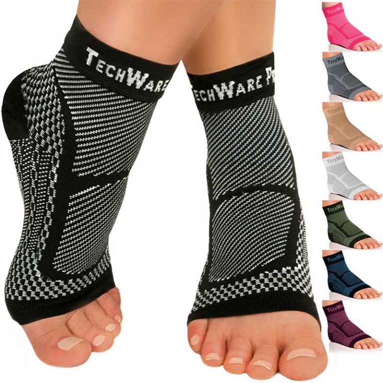 TechWare Pro Ankle Brace Compression Sleeve Relieves Achilles
