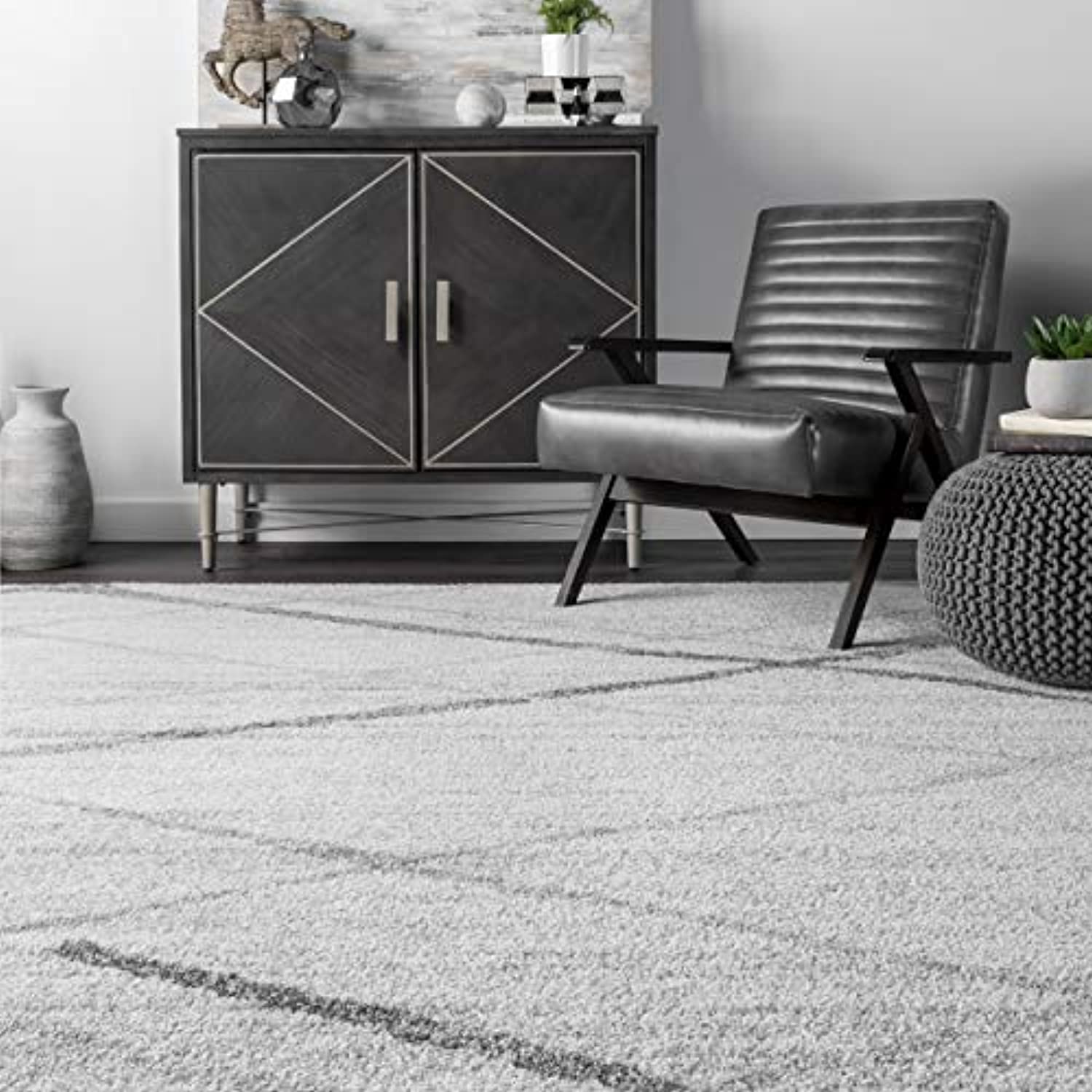 nuLOOM Thigpen Contemporary Area Rug, 12′ x 15′, Grey Healthy