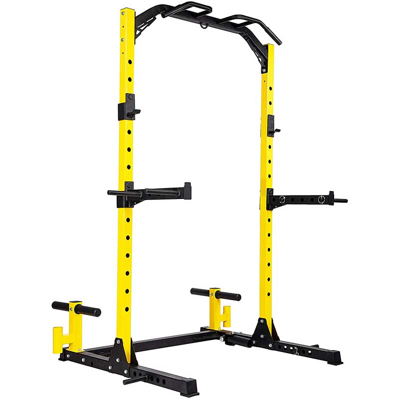 HulkFit MultiFunction Adjustable Power Rack Exercise Squat Stand with