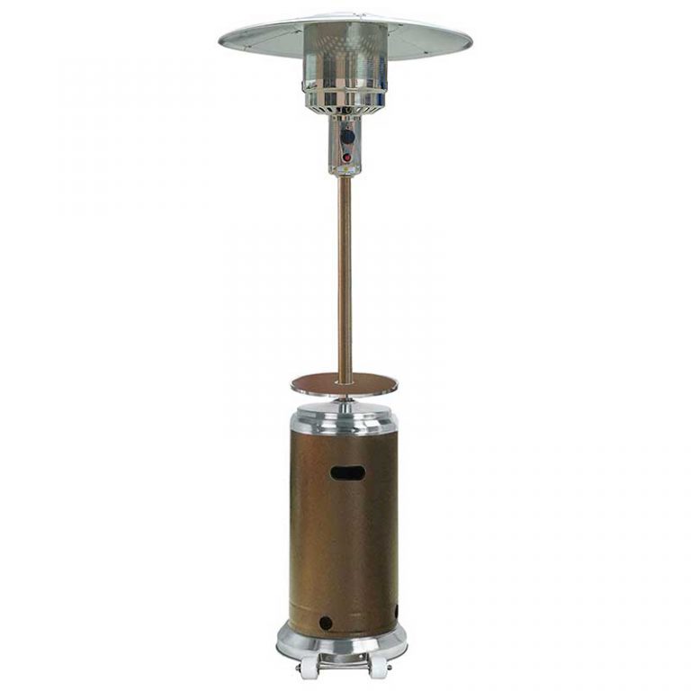 Hiland HLDS01SSHGT 48,000 BTU Propane Patio Heater with Wheels and