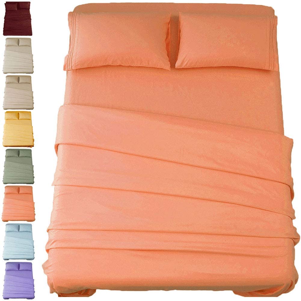 SONORO KATE Bed Sheet Set Super Soft Microfiber 1800 Thread Count
