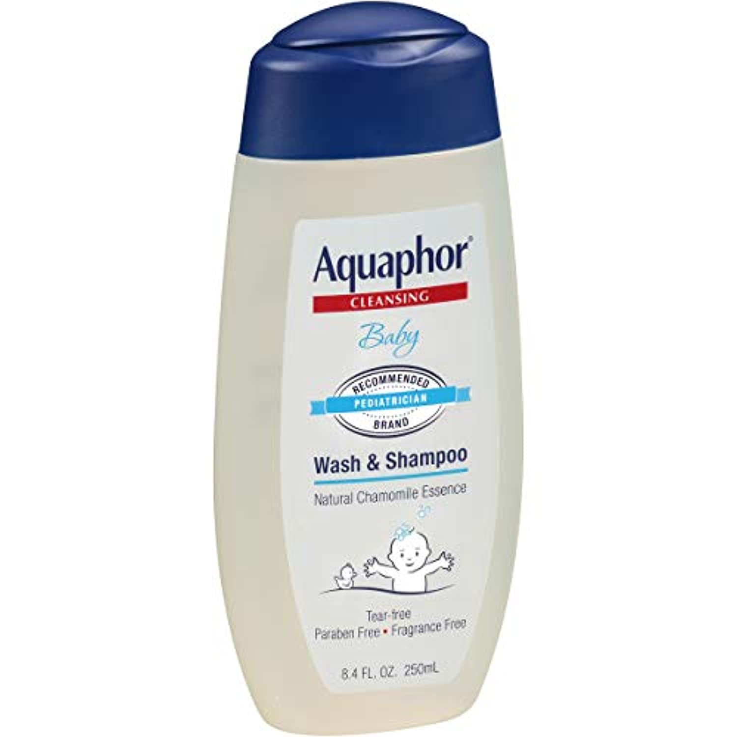 Aquaphor Baby Wash and Shampoo Mild, TearFree 2in1 Solution for