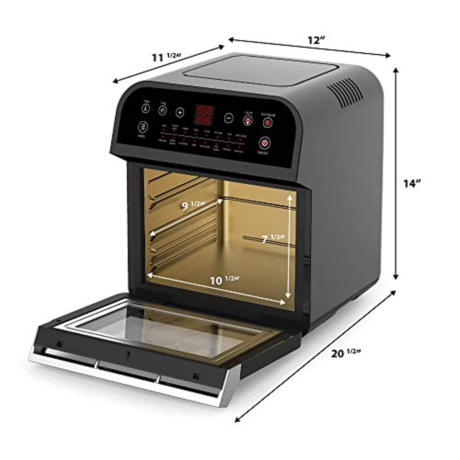 GoWISE USA GW44800-O Deluxe 12.7-Quarts 15-in-1 Electric Air Fryer Oven