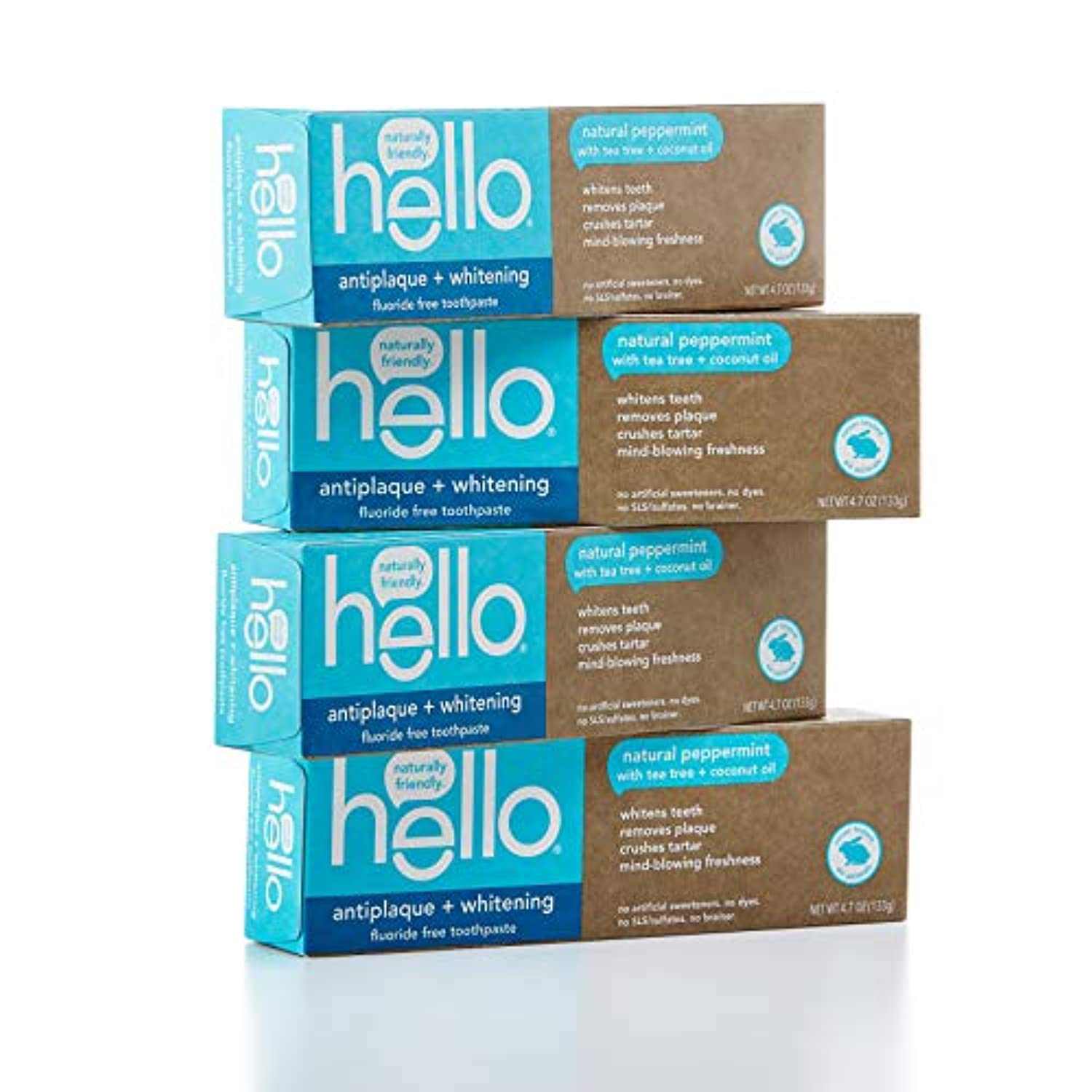 Hello Oral Care Fluoride Free Antiplaque & Whitening Toothpaste, Vegan