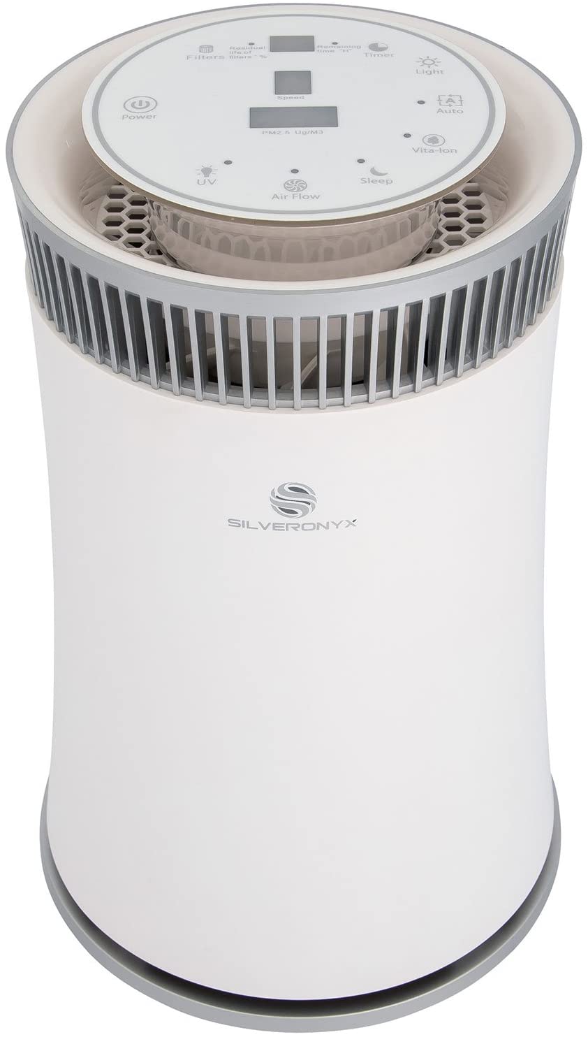 SilverOnyx Air Purifier for Home with True HEPA Filter, Air Quality Monitor, UV Sanitizer