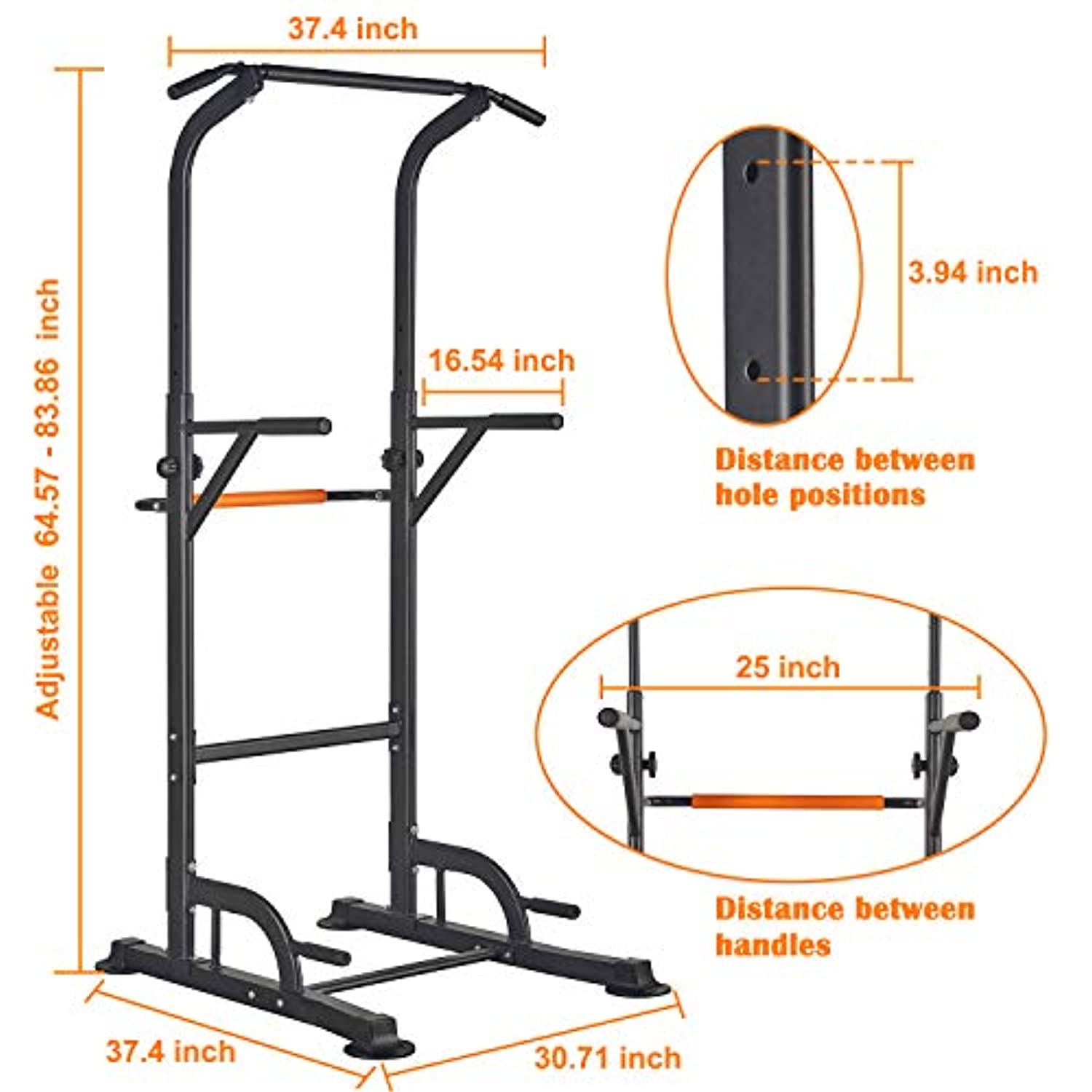 RELIFE REBUILD YOUR LIFE Power Tower Pull Up Dip Station for Home Gym
