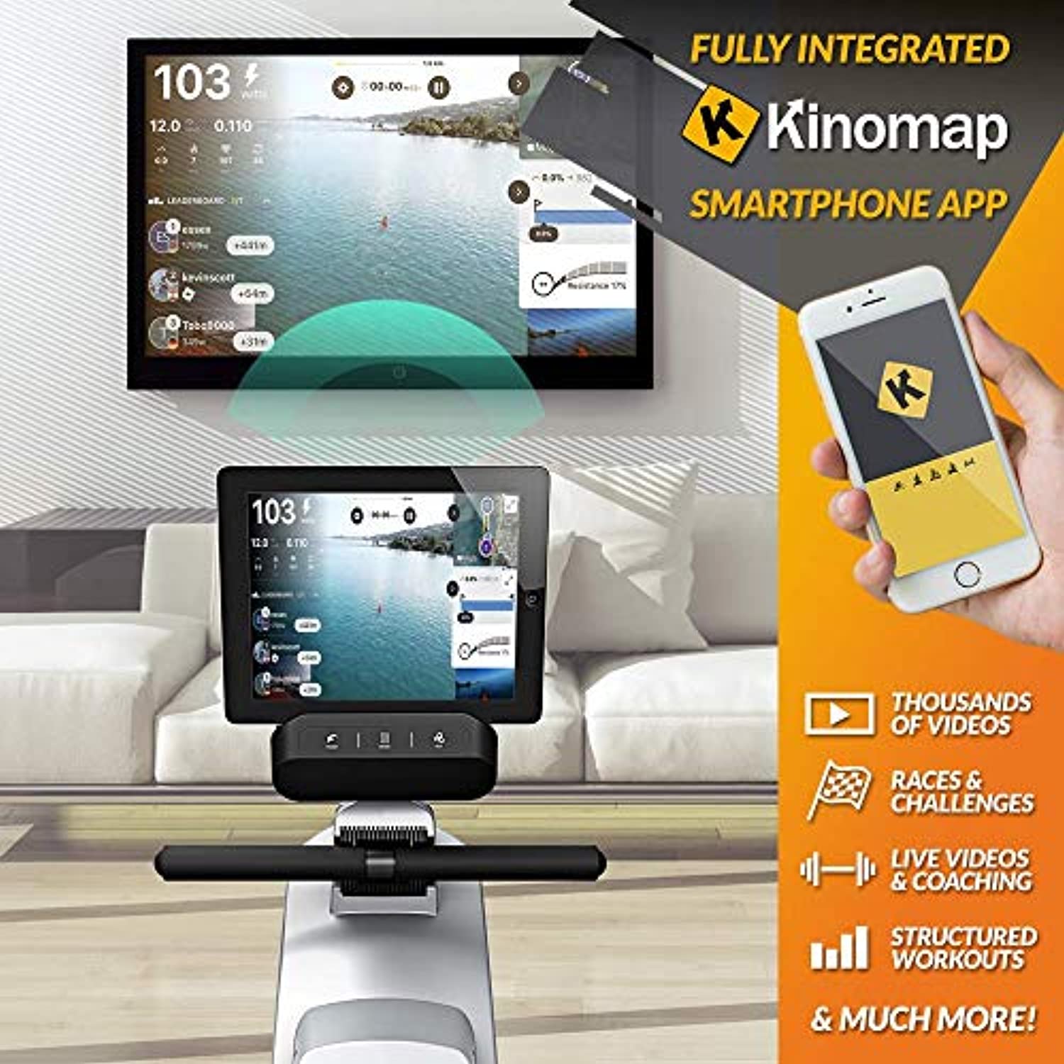 Bluefin Fitness Rower Machine Blade Home Gym Foldable