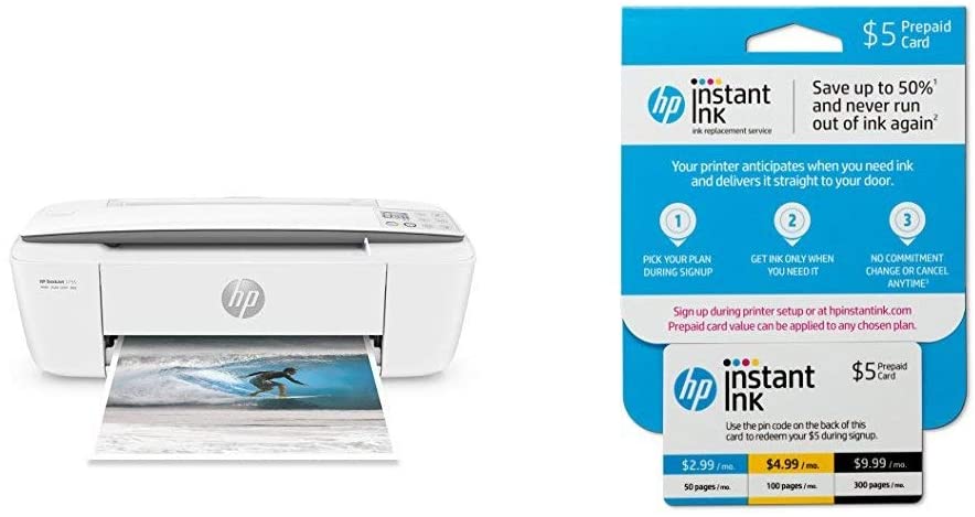 HP DeskJet 3755 Compact All-in-One Wireless Printer, HP Instant Ink